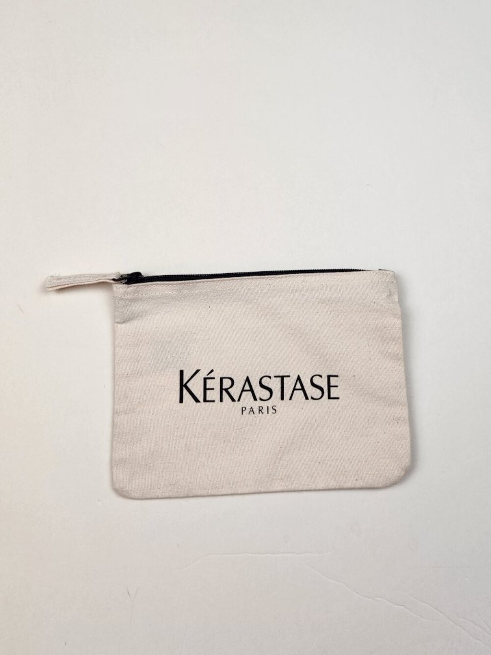 NWT Kerastase Paris Cotton Canvas Zip Cosmetics Travel Pouch